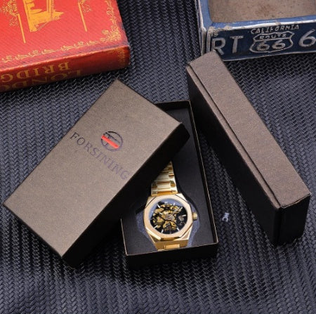 DNA Wrist Watch™ Skeleton Automatic Watch – Stainless Steel Self-Wind Luxury Timepiece