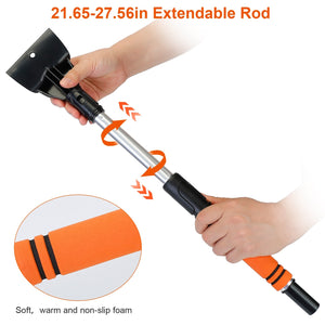 3 Color Options -- 1Pc 3 In 1 Windshield Ice Scraper Extendable Car Snow Removal Tool Telescoping Car Broom Snow Shovel Automobile Frost Removal