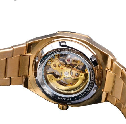 DNA Wrist Watch™ Skeleton Automatic Watch – Stainless Steel Self-Wind Luxury Timepiece