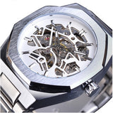 DNA Wrist Watch™ Skeleton Automatic Watch – Stainless Steel Self-Wind Luxury Timepiece
