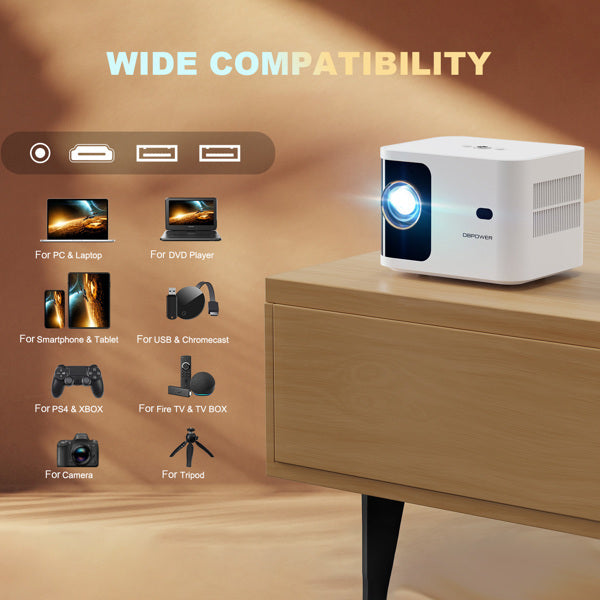 Mini Bluetooth Projector 4K