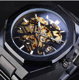 DNA Wrist Watch™ Skeleton Automatic Watch – Stainless Steel Self-Wind Luxury Timepiece