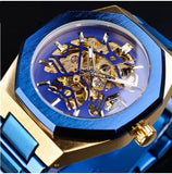 DNA Wrist Watch™ Skeleton Automatic Watch – Stainless Steel Self-Wind Luxury Timepiece