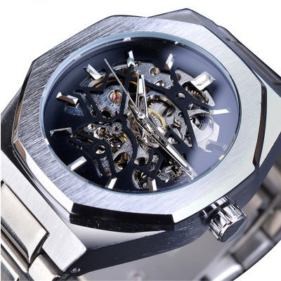 DNA Wrist Watch™ Skeleton Automatic Watch – Stainless Steel Self-Wind Luxury Timepiece