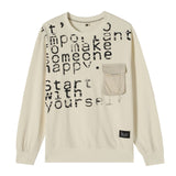 Letter Print Pocket Decorated Jacket Men