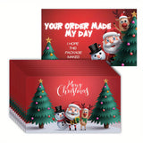 100 Pcs Christmas Thank You Cards for Small Business