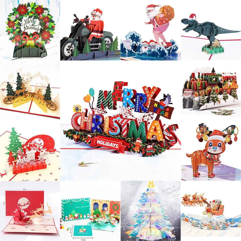 Top Quality New 3D Christmas Greeting Card