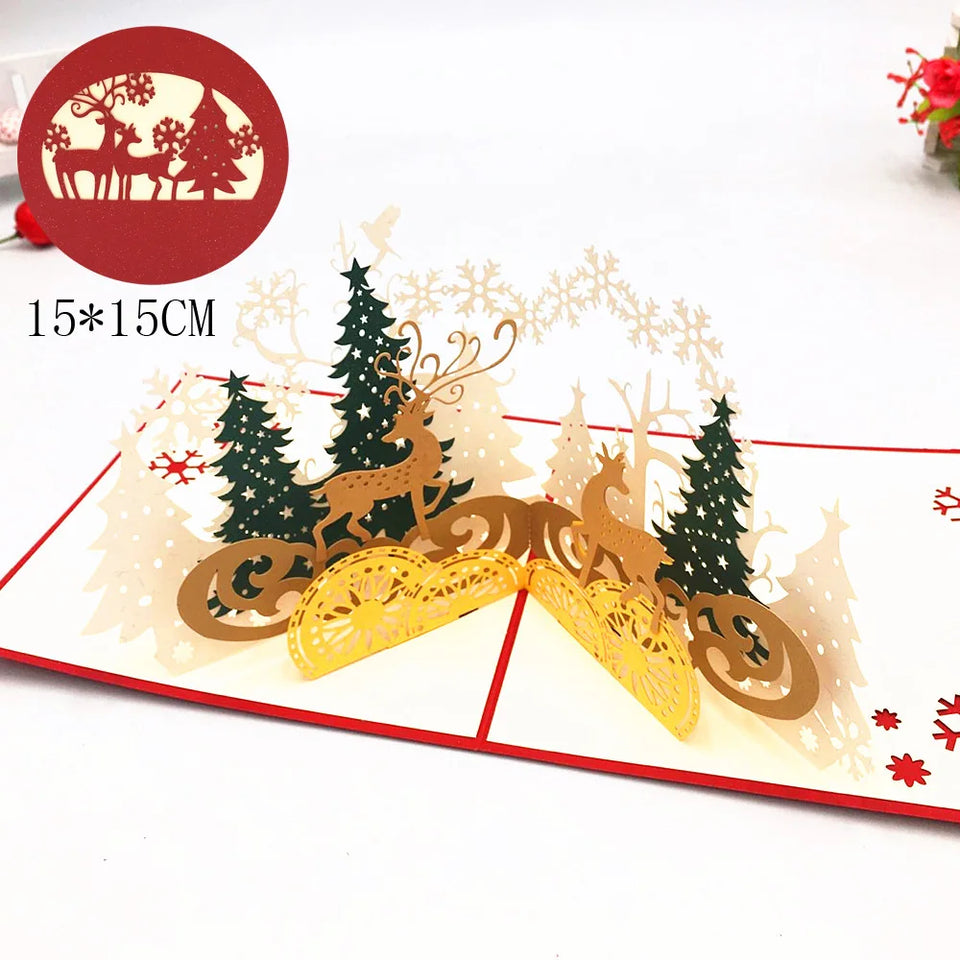 Top Quality New 3D Christmas Greeting Card