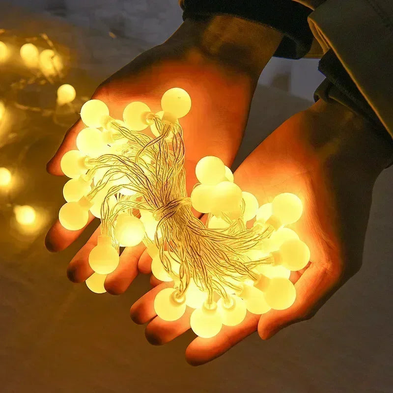 Battery Power Ball LED String Lights