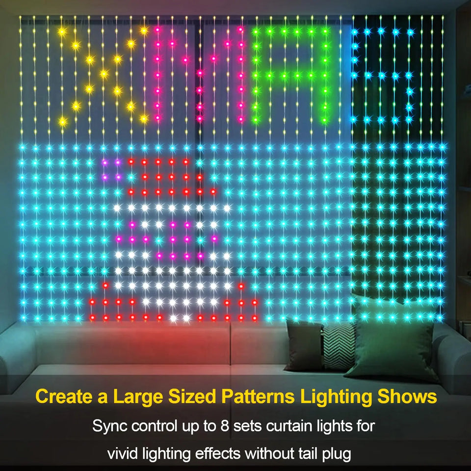 Smart RGB LED Curtain Lights