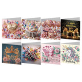 4/6/8/12PCS New 2025 Diamond Painting Greeting Cards