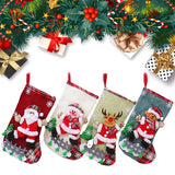 4Pcs Christmas Stockings Set Large Capacity Christmas Ornament Sock