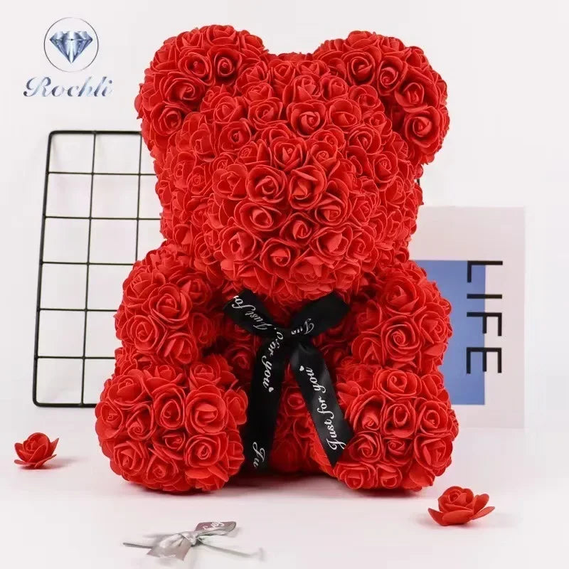 Romantic Rose Bear Eternal Flower Valentine's Day Gift