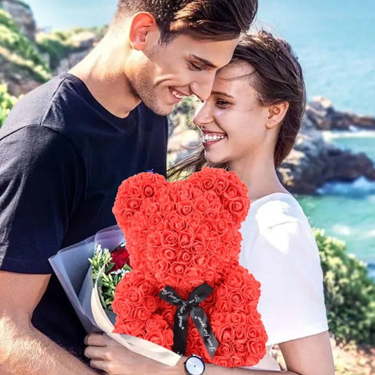 Romantic Rose Bear Eternal Flower Valentine's Day Gift