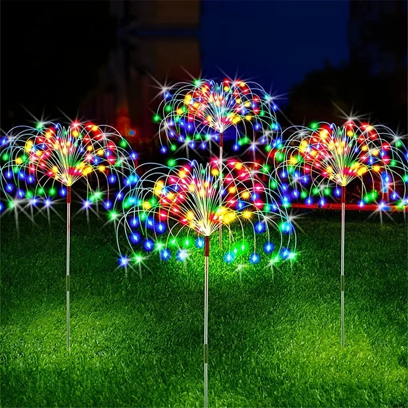 Solar LED Firework Fairy Lights Outdoor