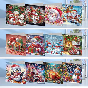 4/6/8/12PCS New 2025 Diamond Painting Greeting Cards