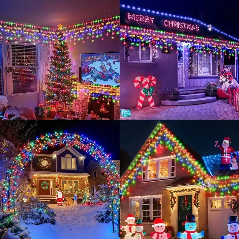 Solar LED Eaves Icicle String Lights