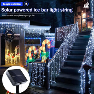 Solar LED Eaves Icicle String Lights