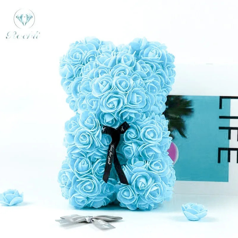 Romantic Rose Bear Eternal Flower Valentine's Day Gift