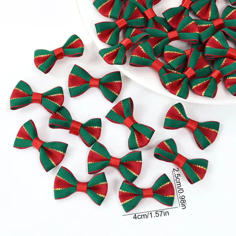 30Pcs Mini Christmas Bows Xmas Tree