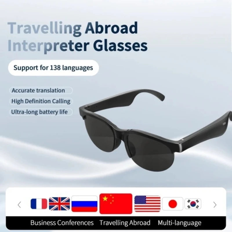 AI Intelligent Translation Glasses Wireless Bluetooth Glasses