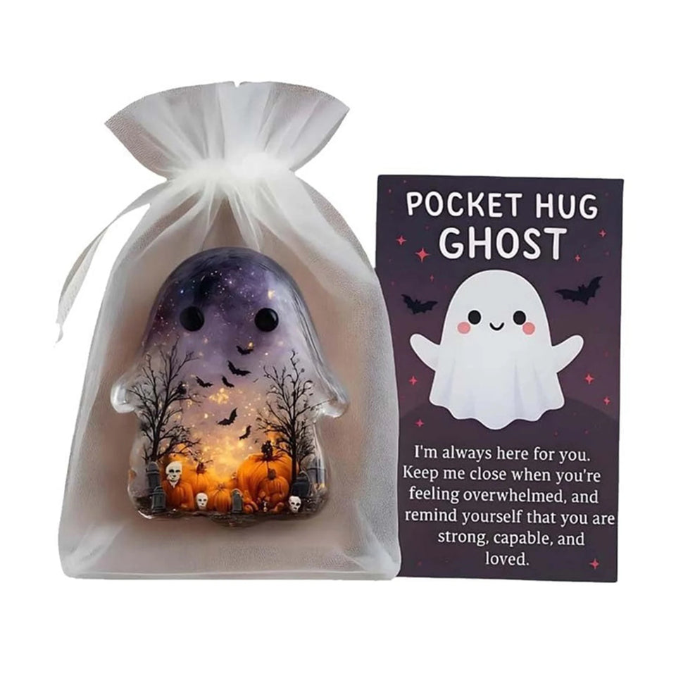 1-3PCS Pockets Hug Ghost Keepsake with Positive Cards