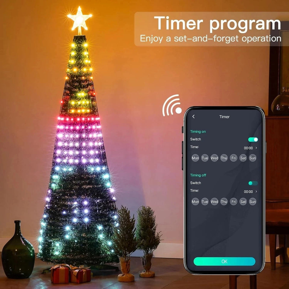 1.8/2.1M Smart RGB Fairy String Light Christmas Tree Light