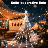 Outdoor Solar Waterfall Christmas Decorative Lights