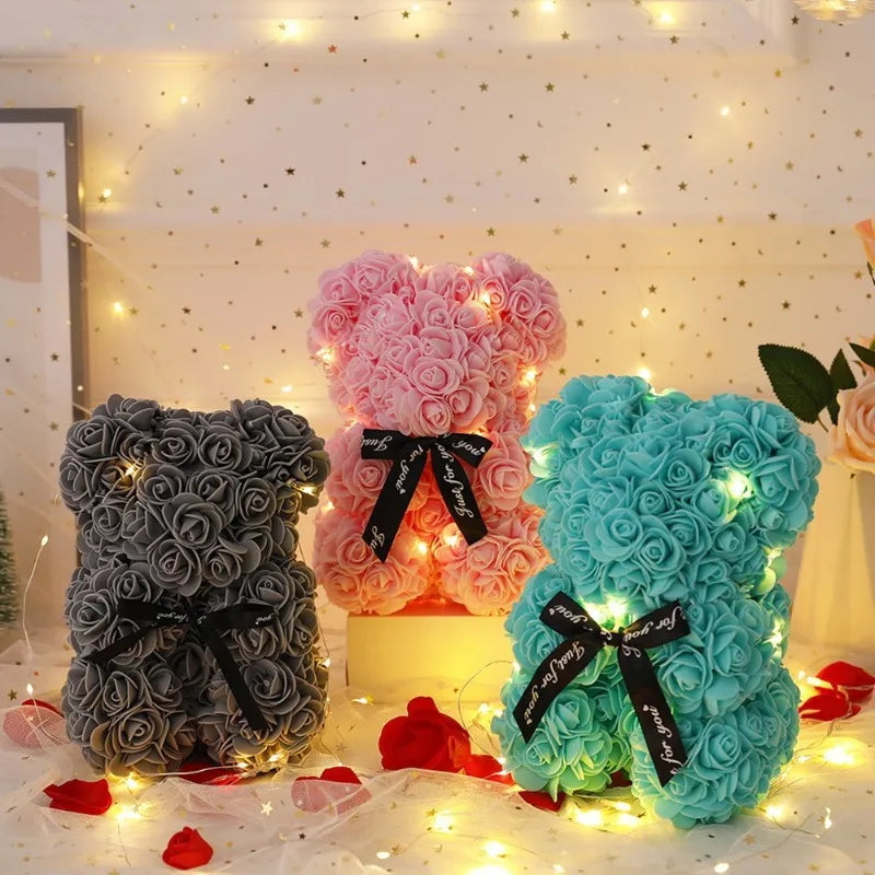 Romantic Rose Bear Eternal Flower Valentine's Day Gift