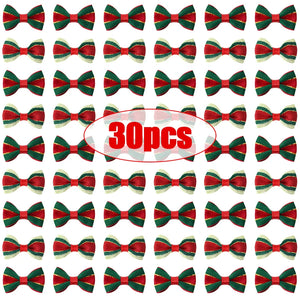 30Pcs Mini Christmas Bows Xmas Tree