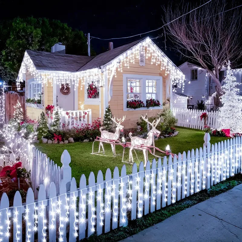 Solar LED Eaves Icicle String Lights