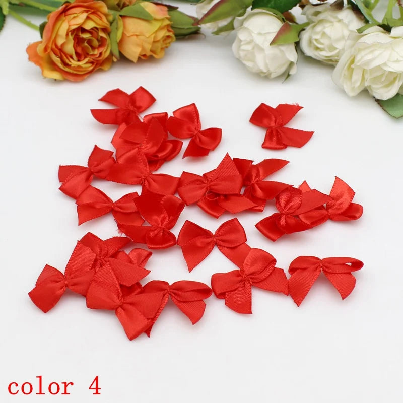 50/100pcs Satin Ribbon Bows