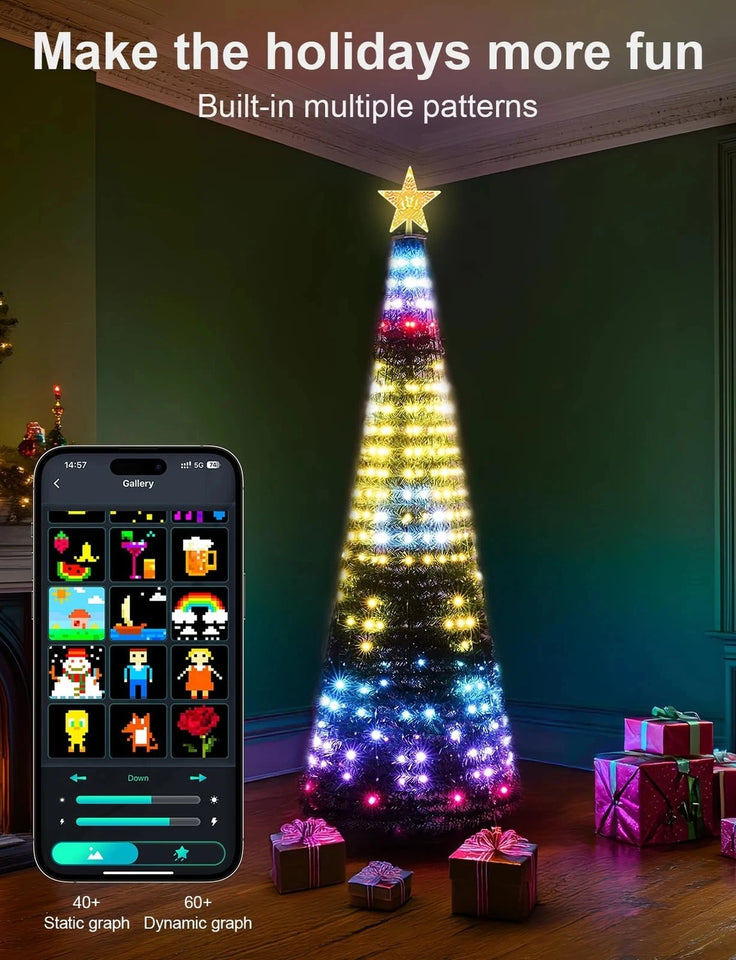 1.8/2.1M Smart RGB Fairy String Light Christmas Tree Light