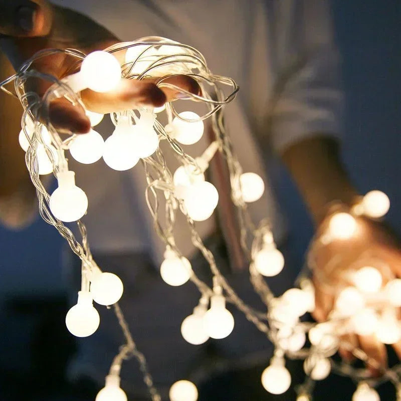 Battery Power Ball LED String Lights