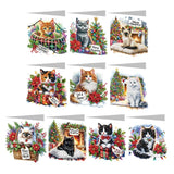 8Pcs Christmas Diamond Handmade Card