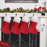 12 Pack Red Felt Christmas Stockings