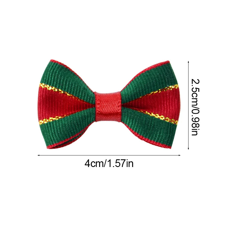 30Pcs Mini Christmas Bows Xmas Tree