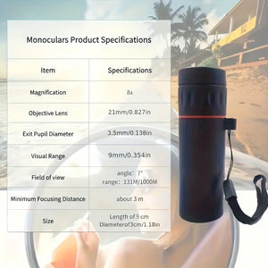2025 2000X25 HD Monocular Telescope
