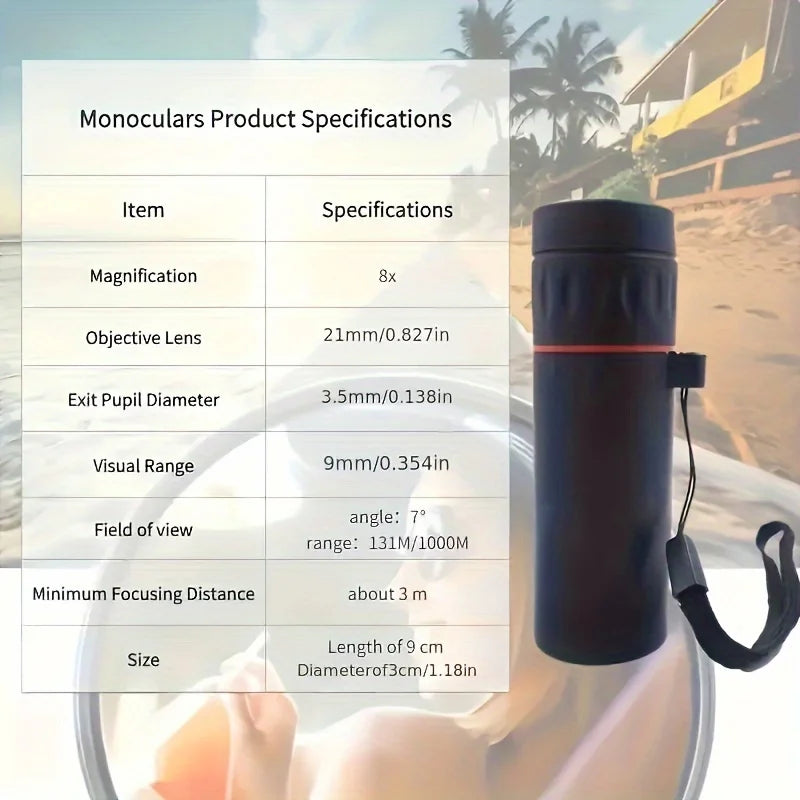 2025 2000X25 HD Monocular Telescope