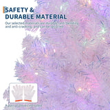 4.5/6/7.5/9Ft Prelit Christmas Tree Rose Gold Tinsel Christmas Tree