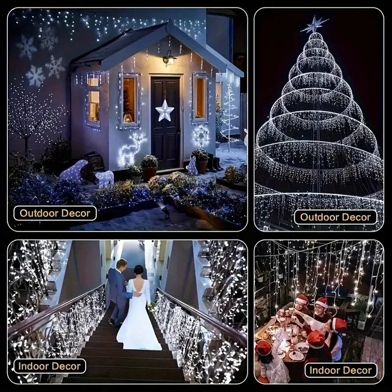 Solar LED Eaves Icicle String Lights