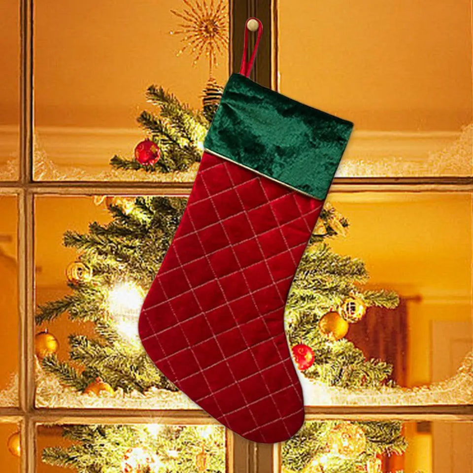 Christmas Stockings Large Space Stockings Bag Soft Fireplace Hangings Stockings Cute Stocking Decorations Smooth Christmas Sock