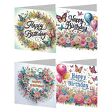4/6/8/12PCS New 2025 Diamond Painting Greeting Cards