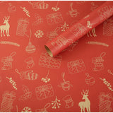 1/6pcs Christmas Wrapping Paper Vintage Kraft Paper Christmas Tree