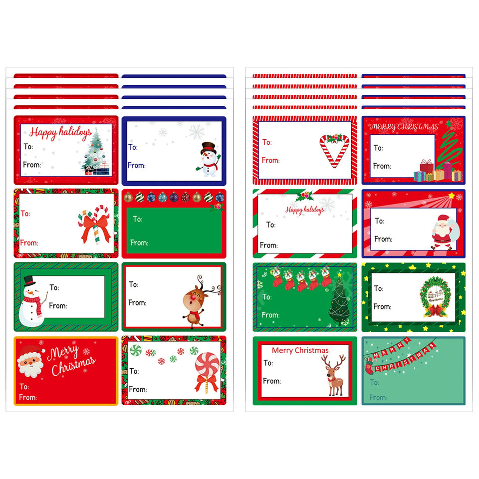 80 Pcs/pack Christmas Tags Labels
