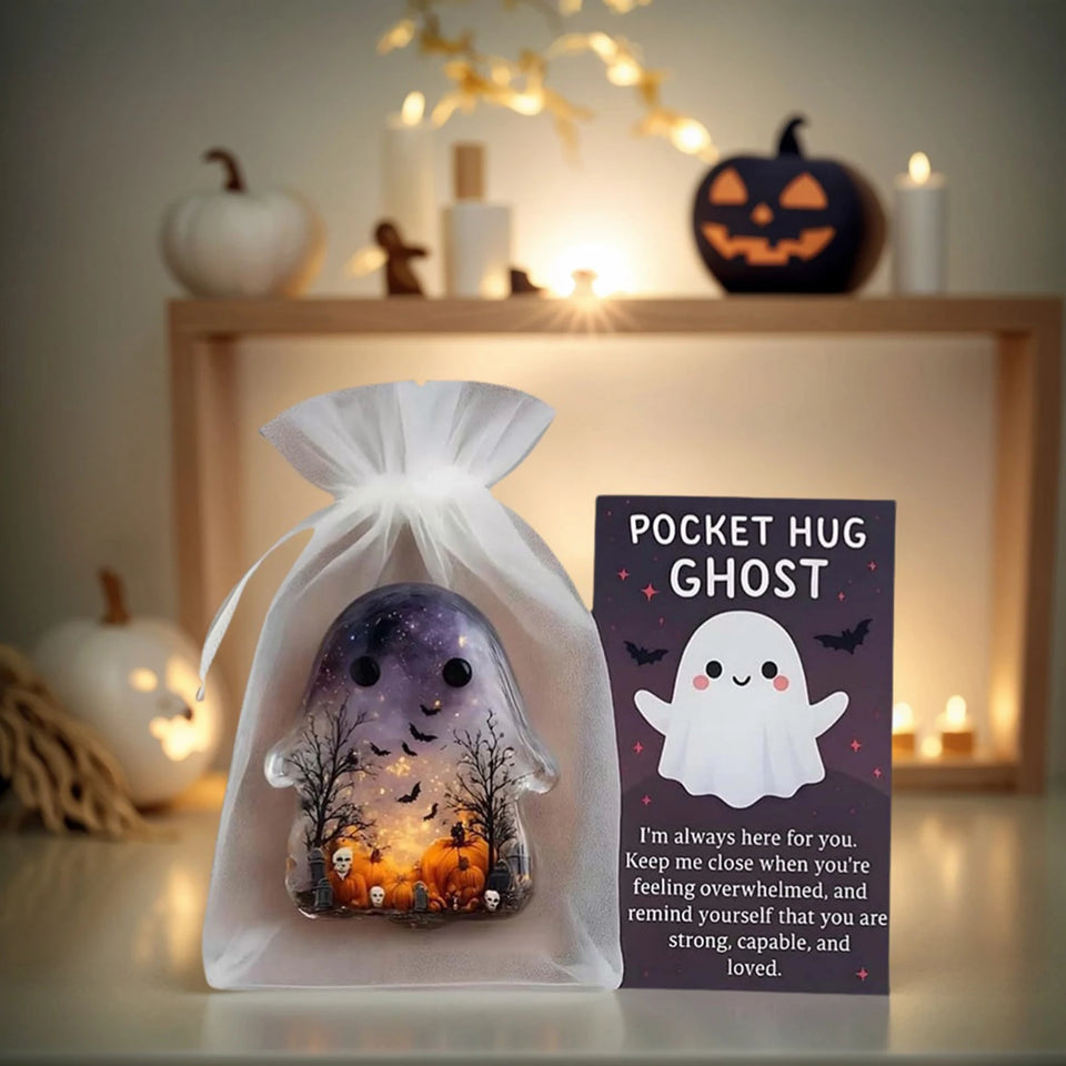 1-3PCS Pockets Hug Ghost Keepsake with Positive Cards