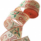 10yards 6cm Wide Printed Rib Band Christmas Bow