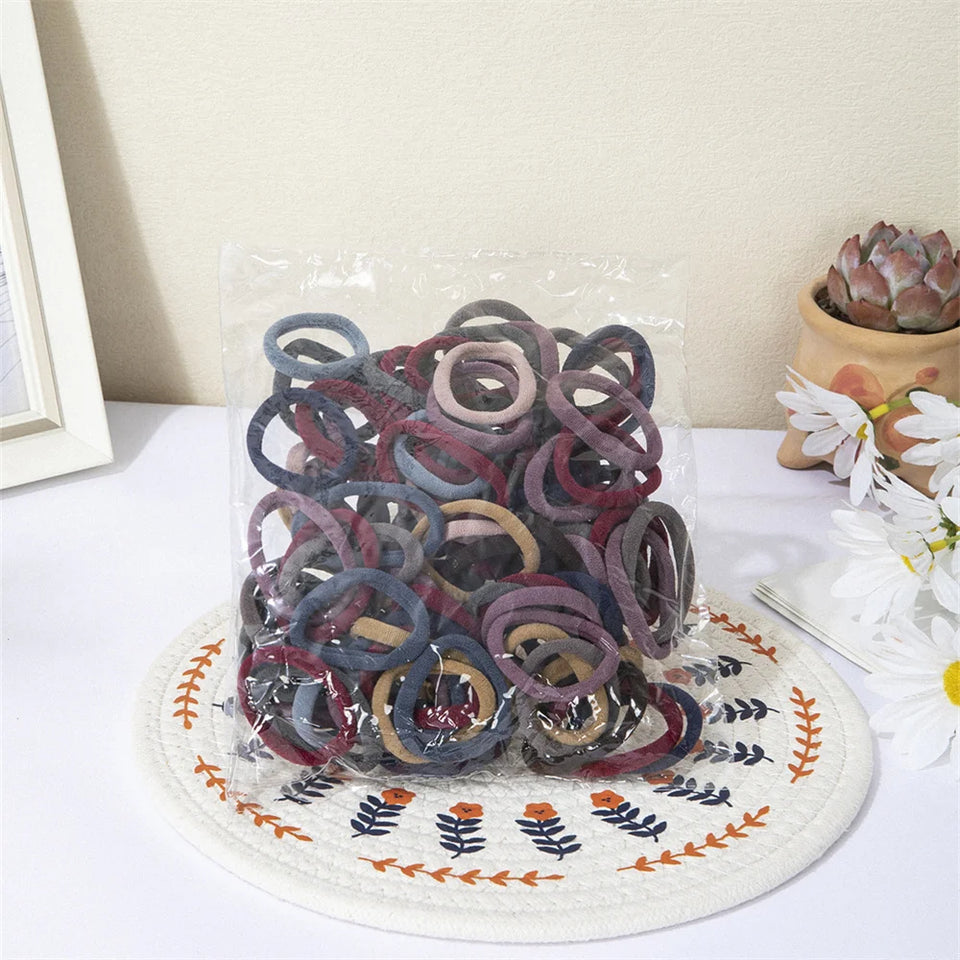 50/100 pieces of black and white hair bands