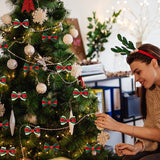 30Pcs Mini Christmas Bows Xmas Tree