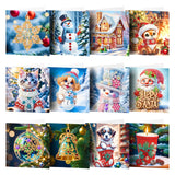 8Pcs Christmas Diamond Handmade Card